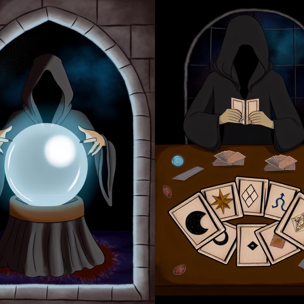 The differences between scrying and other forms of divination.
