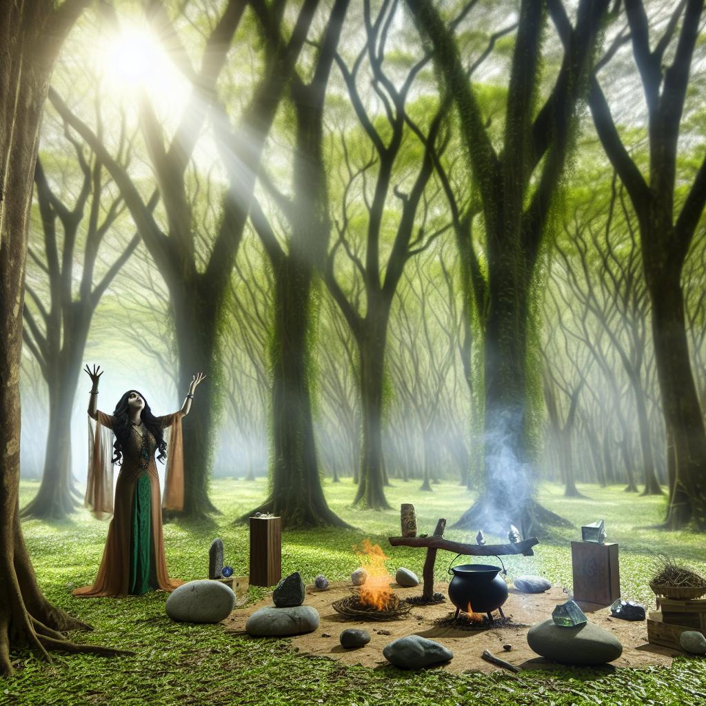 The role of nature and elements in Wiccan practices.