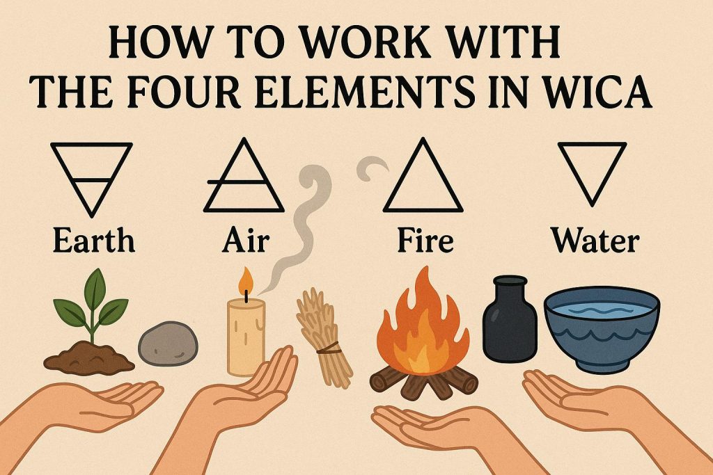 How to work with the four elements in Wicca.